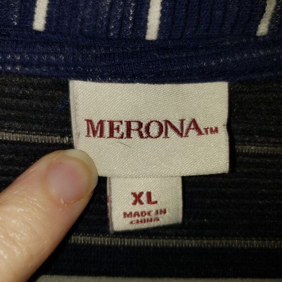 COPY - MERONA NAVY AND WHITE STRIPE T SHIRT DRESS SIZE XL - Picture 3 of 5